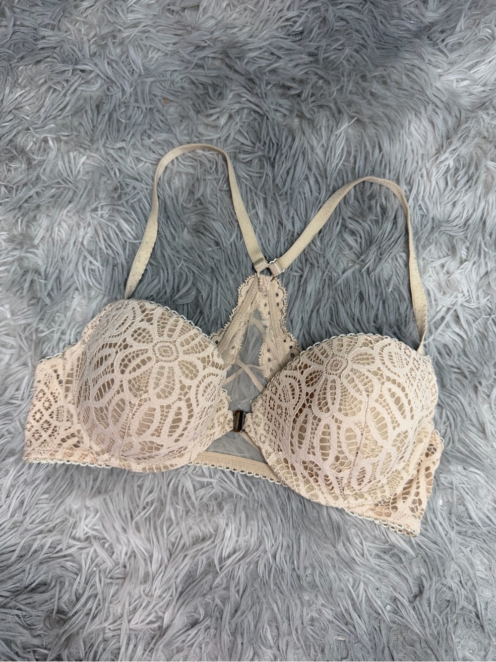 Victoria’s Secret Dream Angels Lined Demi Lace Racerback Bra Size 34C